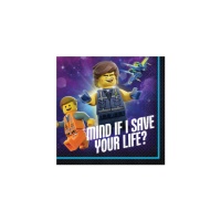 Servilletas de Lego Movie 2 de 12,5 x 12,5 cm - 16 unidades