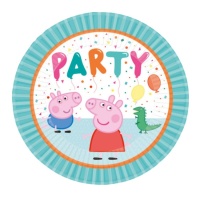 Platos de Peppa Pig Party de 23 cm - 8 unidades