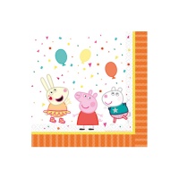 Servilletas de Peppa Pig Party de 16,5 x 16,5 cm - 16 unidades