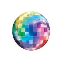 Globo orbz de bola de discoteca multicolor de 38 x 40 cm - Anagram