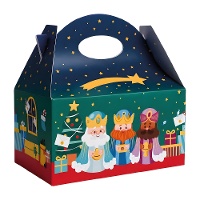 Caja de Reyes Magos para dulces de 20 x 16 x 11 cm - 12 unidades