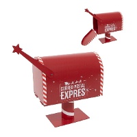 Buzón de Papá Noel correos express de metal de 26,5 cm