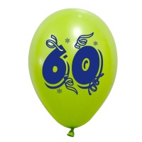 Globos 60 cumpleaños de 25 cm - 8 unidades