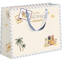 Bolsa regalo de 35 x 28 x 15 cm de Reyes Magos - 1 unidad