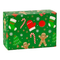 Caja para dulces de muñeco de jengibre de 18 x 13,5 x 7,5 cm - Decora