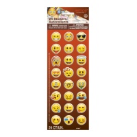 Stickers adhesivos de Emoticonos - 24 unidades