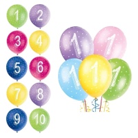 Globos surtidos cumpleaños de 30 cm - Qualatex - 5 unidades