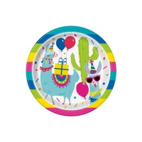 Platos de Llamas Party de 22 cm - 8 unidades