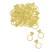Confetti de anillos dorados de 14 g