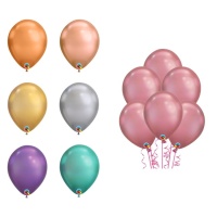 Globos de látex de 17,7 cm cromados - Qualatex - 100 unidades