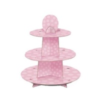 Soporte para cupcakes rosa - 29,8 x 33,8 cm