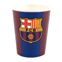 Vasos de FC Barcelona franjas blaugranas - 8 unidades