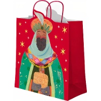 Bolsa regalo de 42 x 30 x 10 de Reyes Magos Baltasar