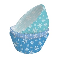 Cápsulas para cupcakes de copos de nieve - 75 unidades
