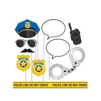 Kit para photocall de Policía - 10 unidades