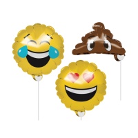 Kit para photocall hinchable de Emoticonos - 3 unidades