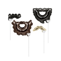 Kit para photocall hinchable de Moustache - 3 unidades