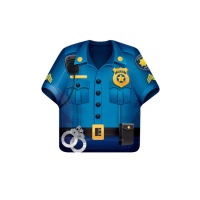 Platos de camisa de Policía de 22 cm - 8 unidades