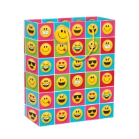 Bolsa de regalo de Emoticonos de 30,5 x 25,5 x 12,5 cm - 1 unidad