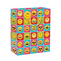 Bolsa regalo de 30,5 x 25,5 x 12,5 cm de Emoticonos - 1 unidad