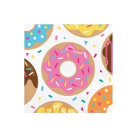 Servilletas de Donuts de 16,5 x 16,5 cm - 16 unidades