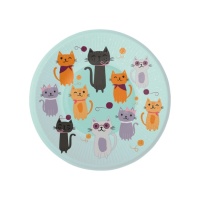 Platos de Gatos de 17 cm - 8 unidades