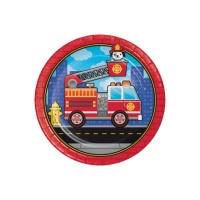Platos de Bomberos de 23 cm - 8 unidades