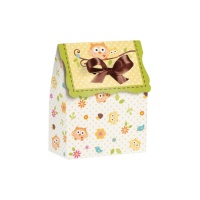 Caja de cartón mini de búhos - 12 unidades