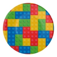 Platos de Lego de 23 cm - 8 unidades