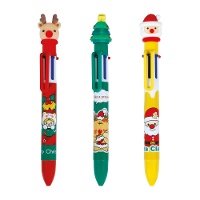 Bolígrafo multicolor de Navidad de diseños navideños - 1 unidad