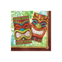 Servilletas de Totem Hawaiano de 16,5 x 16,5 cm - 16 unidades