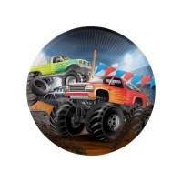 Platos de Monster Trucks de 17 cm - 8 unidades