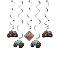 Colgantes decorativos de Monster Trucks - 5 unidades