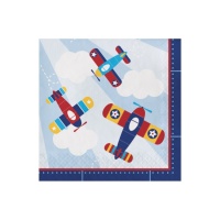 Servilletas de Aviadores de colores de 16,5 x 16,5 cm - 20 unidades