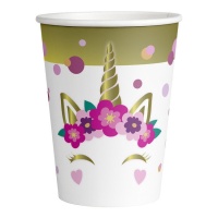 Vasos de Unicornio Encantado de 250 ml - 8 unidades