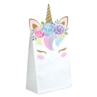 Bolsas de papel de Unicornio Encantado - 8 unidades