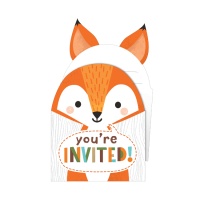 Invitaciones de Animales del Bosque - 8 unidades
