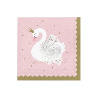 Servilletas de Cisne de 16,5 x 16,5 cm - 16 unidades