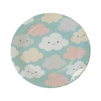 Platos de Clouds Party de 18 cm - 8 unidades