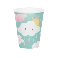 Vasos de Clouds Party de 250 ml - 8 unidades