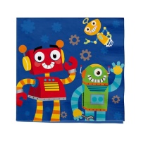 Servilletas de Robots de 12,5 x 12,5 cm - 20 unidades