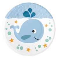 Platos de Little Whale de 23 cm - 8 unidades