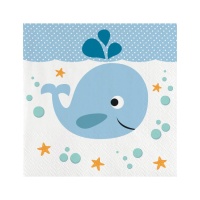 Servilletas de Little Whale de 16,5 x 16,5 cm - 20 unidades