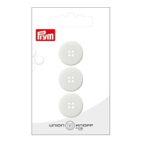 Botones blancos con 4 ojetes de 1,8 cm - Prym - 3 unidades