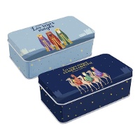 Caja de metal rectangular de Reyes Magos de Oriente - 1 unidad