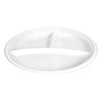 Platos redondos blancos para snack de 22 cm - Maxi products - 6 unidades