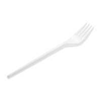 Tenedores blancos de 16,5 cm - 20 unidades