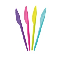 Cuchillos de 4 colores surtidos de 16,5 cm - Maxi Products - 16 unidades