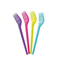 Tenedores 4 colores surtidos de 16,5 cm - Maxi Products - 16 unidades