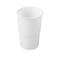 Vasos de 250 ml de plástico blancos - 25 unidades